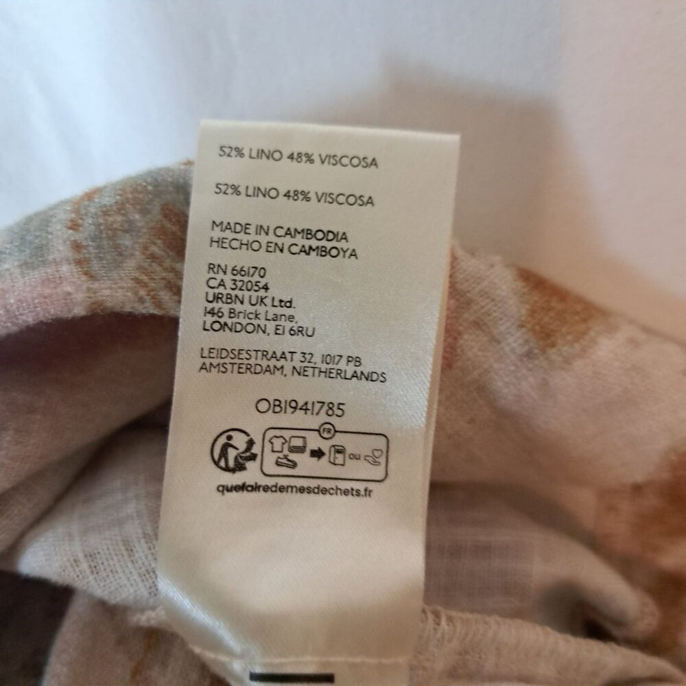 NWOT Free People Sweet As Beach Linen Mini Skirt Size 0 Color Neutral Combo - Picture 15 of 15